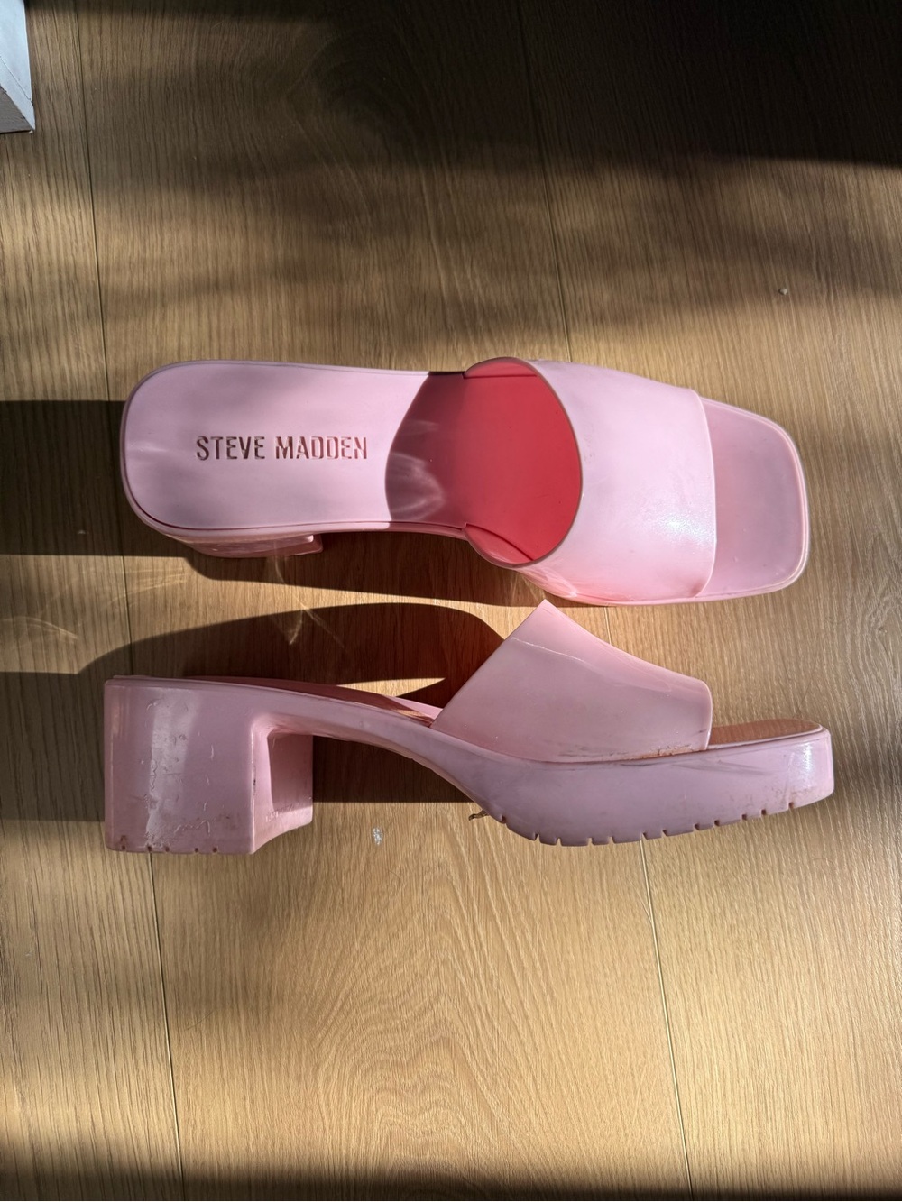 Steve Madden Pink Slide Wedge - Picture 2 of 2